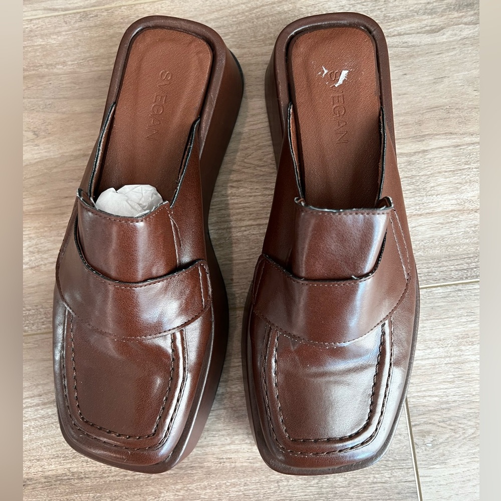 Svegan mule Penny loafers size 39 =8 ,excellent condition